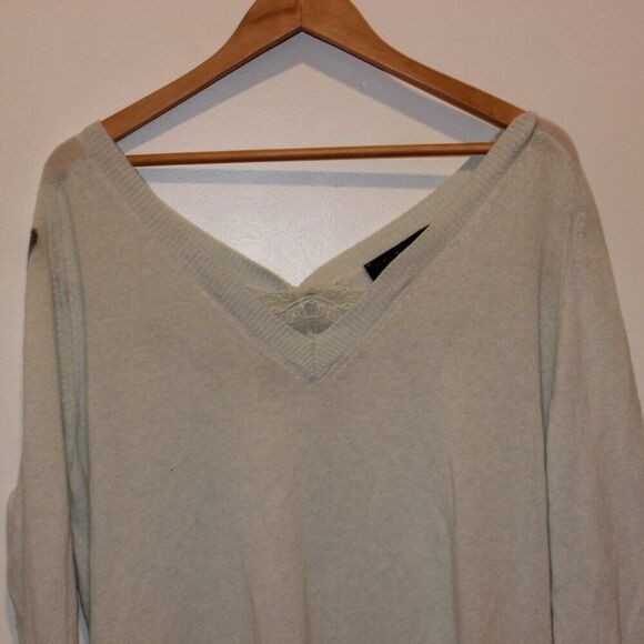 Twin-Set Wool Angora Cashmere blend Lace Hem Button-Up Sweater cardigan  Large - Picture 7 of 11